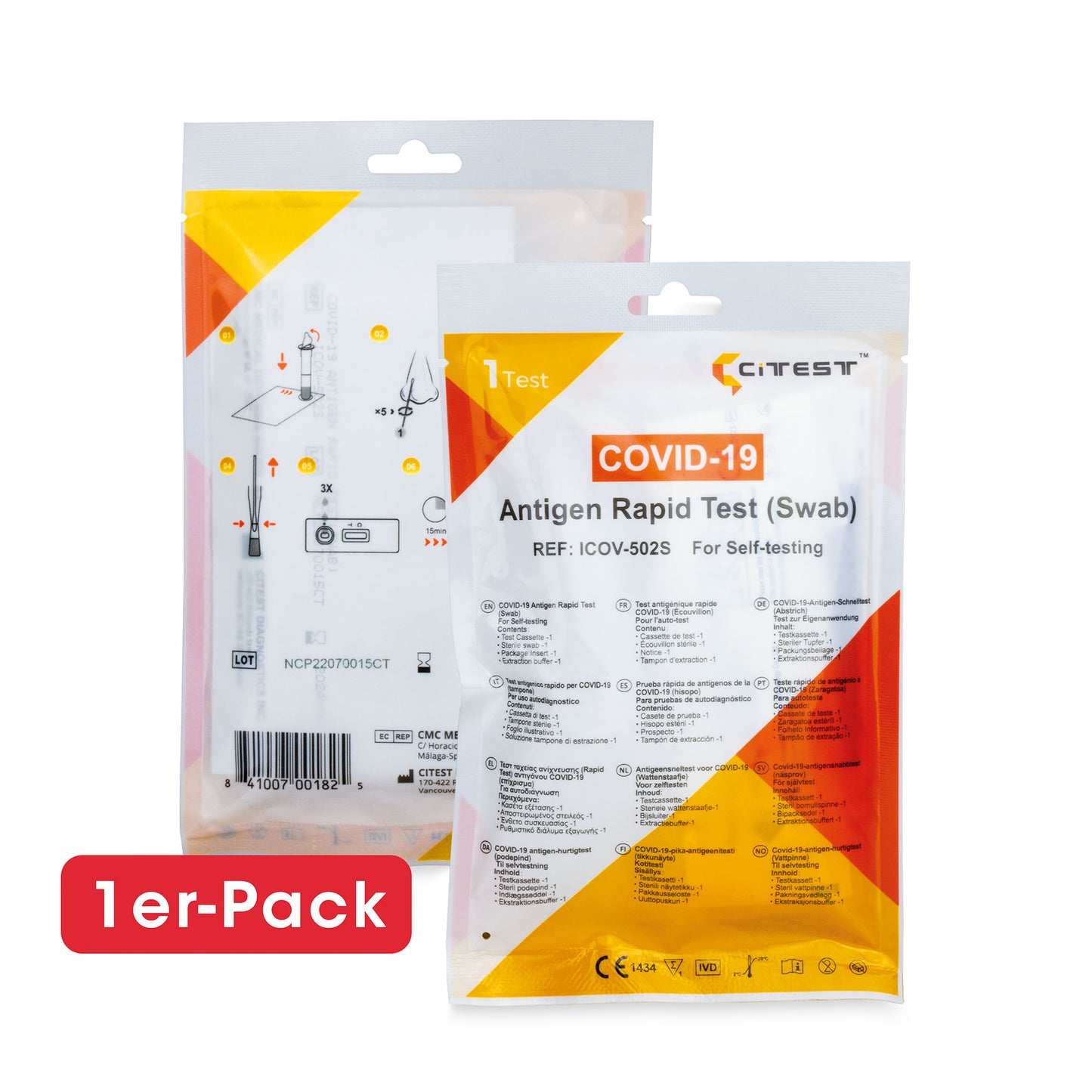 citest diagnostics inc. covid-19 antigen rapid test (swab) 1er Pack